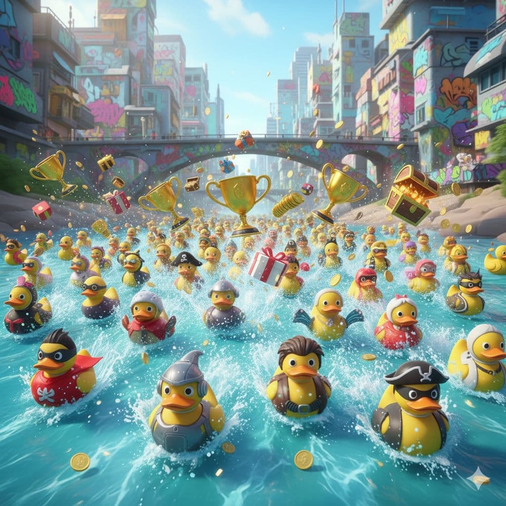 Duck Race Hero Background